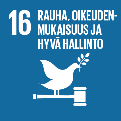 Agenda 2030 -tavoite 16: Rauha, oikeudenmukaisuus ja hyvä hallinto