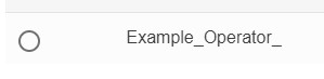 Menu "Select the name of the installation operator"