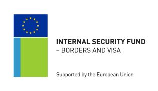 Logo with the EU flag. Text next to the logo: Internal security fund - borders and visa Supported by the European Union