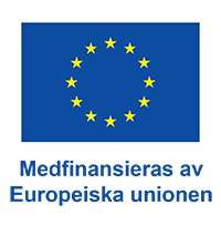 Europeiska unionens flagga, med följande text: Medfinansieras av Europeiska unionen