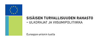 Logo, jossa on EU:n lippu. Logon vieressä lukee "Sisäisen turvallisuuden rahasto – Ulkorajat ja viisumipolitiikka, Euroopan unionin tuella."